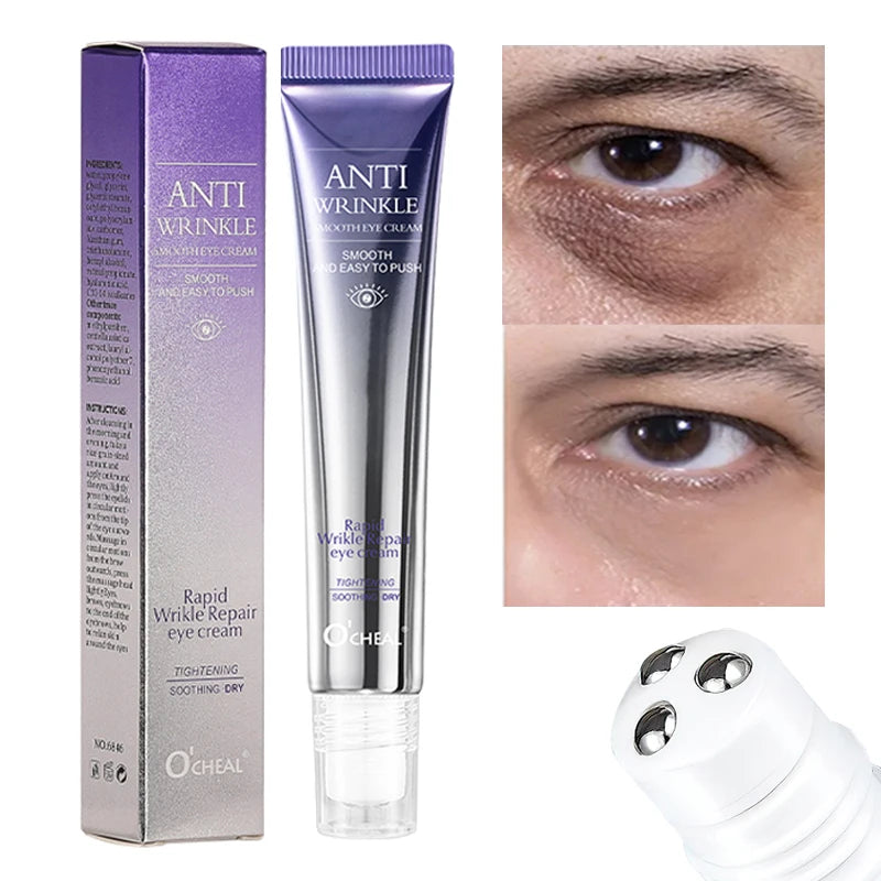 Anti-Aging Eye Cream Roller with Hyaluronic Acid for Dark Circles and Puffiness Reduction